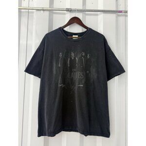 Vintage 2005 The Beatles T Shirt Apple Corps 2XL Distressed Paint Splatter Y2K